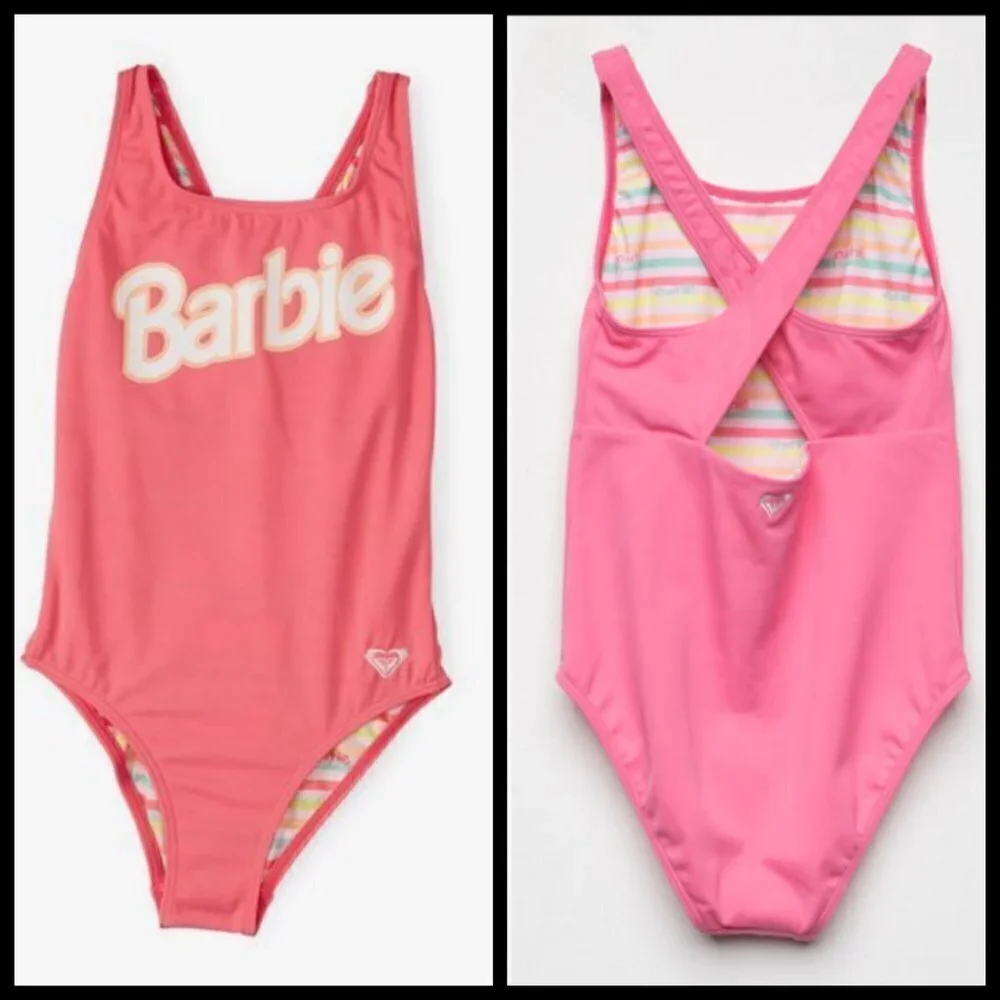 💕BARBIE x ROXY💕 One Piece Swimsuit Pink Lemonade